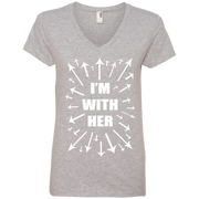 Im With Her! Women’s Day Ladies’ V-Neck T-Shirt