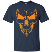 Orange Skull & Bones Face T-Shirt