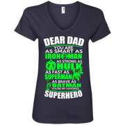 Dear Dad You Are My Favourite Superhero Ladies’ V-Neck T-Shirt