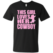 This Girl Loves Her Cowboy Men’s V-Neck T-Shirt