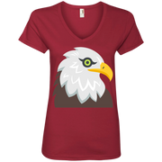 Eagle Eye Face Emoji Ladies’ V-Neck T-Shirt