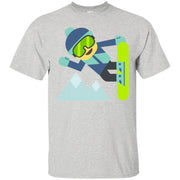 Snowboarding White Guy Emoji T-Shirt