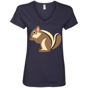 Squirrel Emoji Ladies’ V-Neck T-Shirt