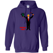 Trump Holding Statue of Liberty Head America First Hoodie