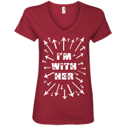 Im With Her! Women’s Day March Ladies’ V-Neck T-Shirt