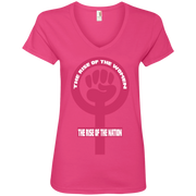 The Rise of the Women, The Rise of the Nation Ladies’ V-Neck T-Shirt