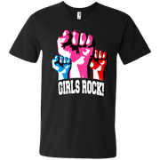 Girls Rock! Men’s V-Neck T-Shirt