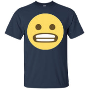 Smiling with Teeth Clenched Emoji Face T-Shirt