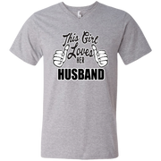 This Girl Loves Her Husband Men’s V-Neck T-Shirt