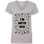 Im With Her! Women’s Day! Ladies’ V-Neck T-Shirt