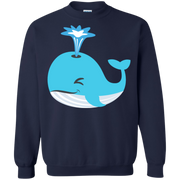 Whale Blow Hole Spray Emoji Sweatshirt