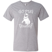 Go Pug Yourself Men’s V-Neck T-Shirt