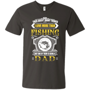 I Love Being a Dad More Than Fishing! Men’s V-Neck T-Shirt