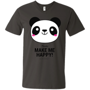 Pandas Make Me happy, You Not so Much! Men’s V-Neck T-Shirt