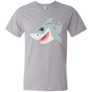 Shark Emoji Men’s V-Neck T-Shirt