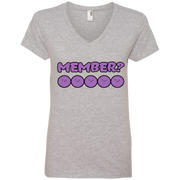 Member Berries in a Row! Member? Ladies’ V-Neck T-Shirt