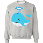 Whale Blow Hole Spray Emoji Sweatshirt