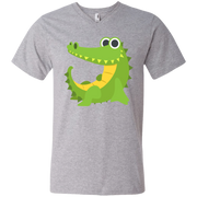 Sexy Crocodile Emoji Men’s V-Neck T-Shirt