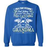 Tent Pitching, Fish Catching, Camping Kinda Grandma Sweatshirt