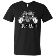 This Girl Loves Her Husband Men’s V-Neck T-Shirt