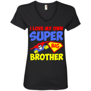 I Love my Super Big Brother Ladies’ V-Neck T-Shirt