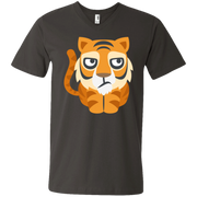 Bored Tiger Emoji Men’s V-Neck T-Shirt