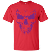 Purple  Skull & Bones Face T-Shirt