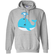 Whale Blow Hole Spray Emoji Hoodie