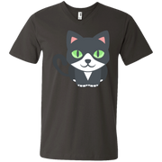 Cute Cat Emoji Men’s V-Neck T-Shirt
