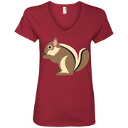 Squirrel Emoji Ladies’ V-Neck T-Shirt