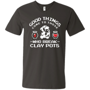 Zelda Good Things Come to Those Who break Clay Pots Men’s V-Neck T-Shirt