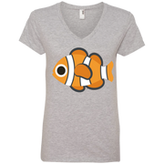 Nemo Fish Emoji Ladies’ V-Neck T-Shirt