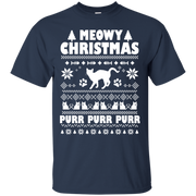 Meowy Christmas Cat Christmas T-Shirt