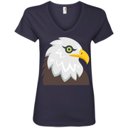 Eagle Eye Face Emoji Ladies’ V-Neck T-Shirt