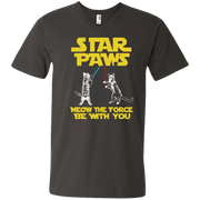 Star Paws Meow the force be with you Men’s V-Neck T-Shirt
