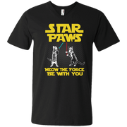 Star Paws Meow the force be with you Men’s V-Neck T-Shirt