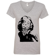 Banksy’s Marilyn Monroe Wearing Bandanna Ladies’ V-Neck T-Shirt