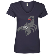 Scorpion Emoji Ladies’ V-Neck T-Shirt
