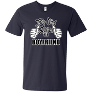 This Girl Loves Her Boyfriend Men’s V-Neck T-Shirt