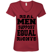 Real Men Support Equal Rights Ladies’ V-Neck T-Shirt