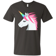 Unicorn Face Emoji Men’s V-Neck T-Shirt
