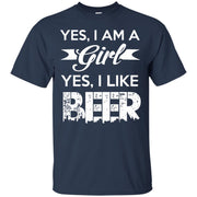 Yes, I Am A Girl Yes, I Like Beer T-Shirt