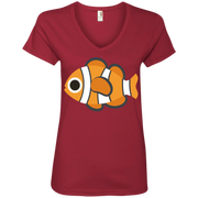 Nemo Fish Emoji Ladies’ V-Neck T-Shirt