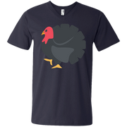 Turkey Thanksgiving Emoji Men’s V-Neck T-Shirt