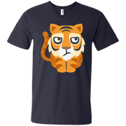 Bored Tiger Emoji Men’s V-Neck T-Shirt