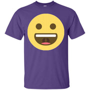 Really Happy Mouth Open Emoji Face T-Shirt