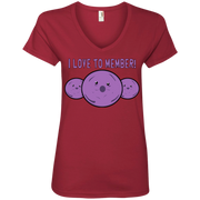 I Love To Member! 3 Member Berries Ladies’ V-Neck T-Shirt