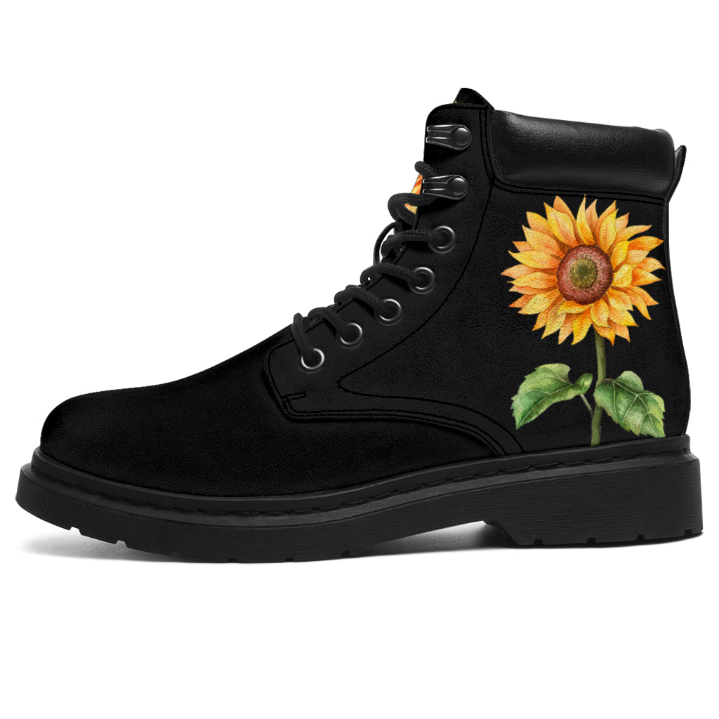 bohemian sunflower boots