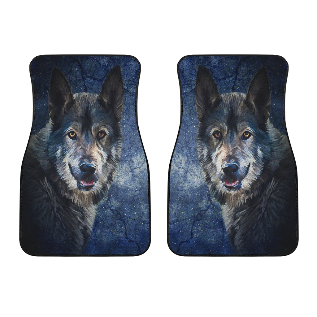 Wild Wolf Front Car Mats Set Of 2 Elephantsity