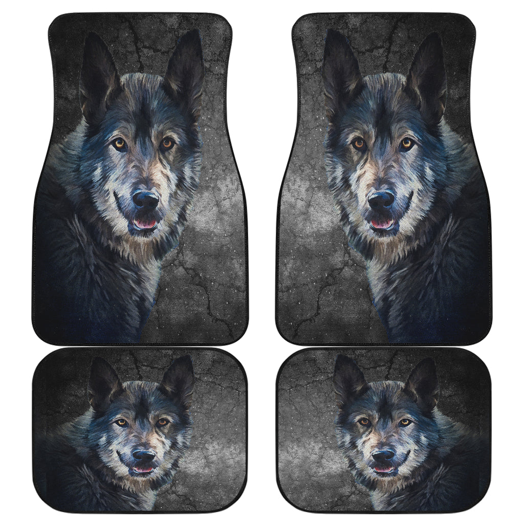 Wild Wolf Front And Back Car Mats Set Of 4 Elephantsity